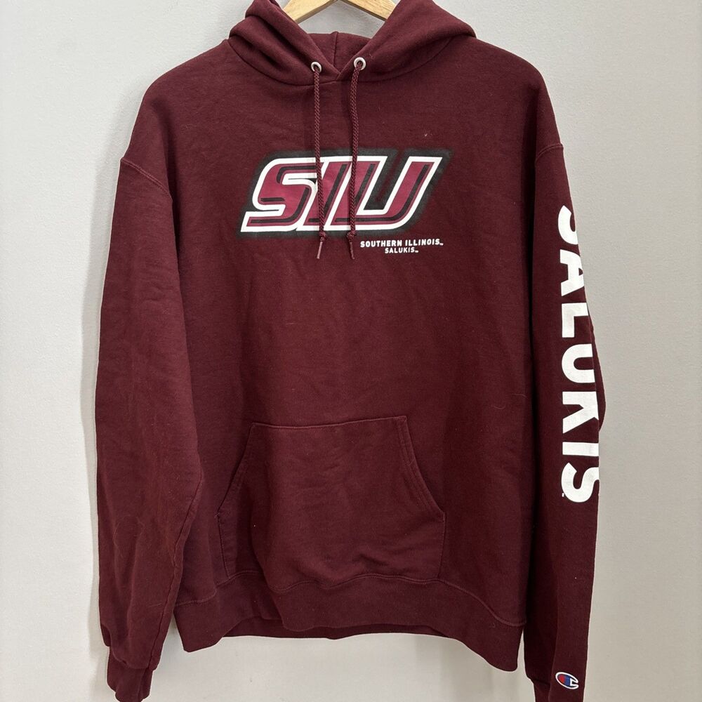 Southern Illinois University Salukis Champion Collegiate Hoodie Sweatshirt Eco L